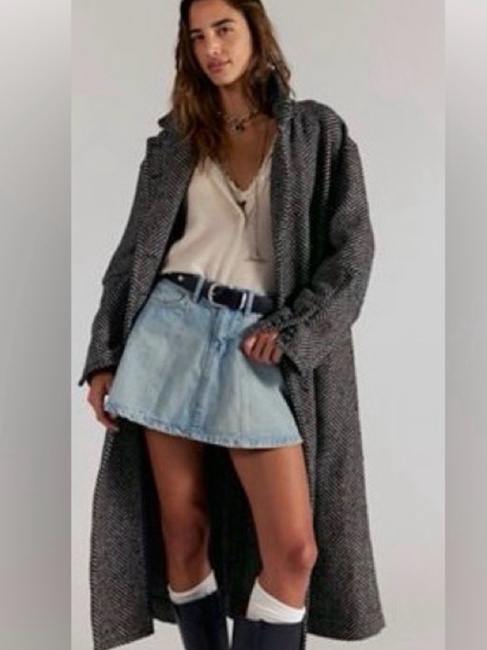 We the Free Hometowns Denim Skirt size 26 NWT